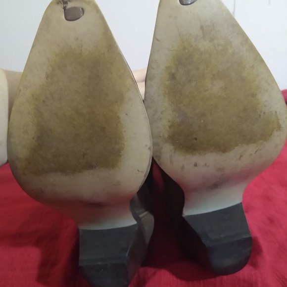 Heeled western mid-calf boots taupe brown gray - Picture 5 of 5